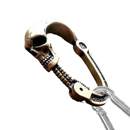 Pantalones de Carabiner geniales - Llavero gótico de Ganchillo, Elegante cinturón de cráneo Encantador | Portable Key Ring Accesorio para Jeans Sag de Senderismo Solder Metal Gear Punk