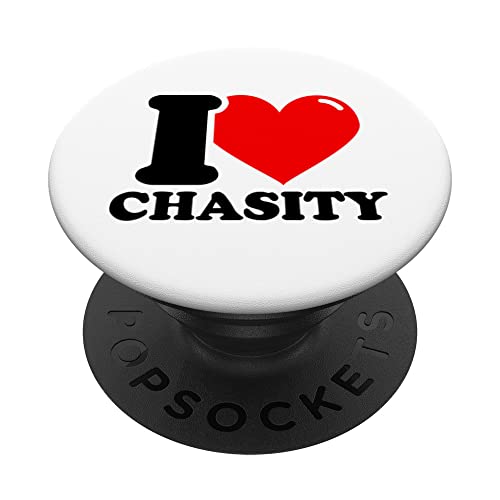 I LOVE Chasity PopSockets Swappable PopGrip, Black