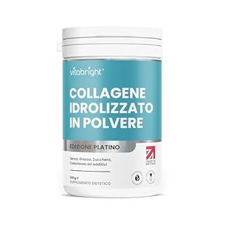 Collagene in Polvere 500g | Peptidi di Collagene Idrolizzato Bovino Tipo 1 e 3 | Grass Fed + Puro | Alto Dosaggio | Pelle Capelli Articolazioni | Colageno Donna e Uomo | VitaBright Collagen