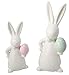 Produktbild khevga Oster-Deko Deko-Hase Osterhase 2er Set Weiß Mint Rosa