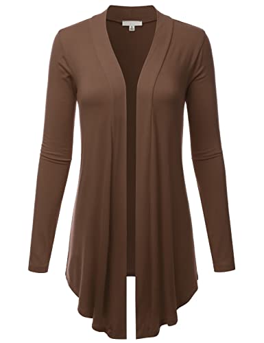 Image of LALABEE Women's Draped Open-Front Long Sleeve Light Weight Cardigan (S~3XL)