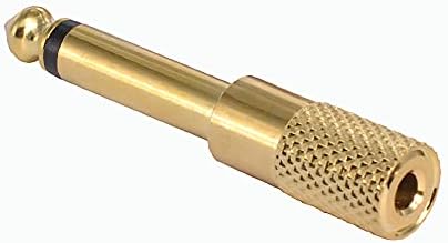 WLGQ 1/4 inch Male to 1/8 inch Famale HiFi Stereo Adapter, All Metal, Gold-Plated6.35mm mono Male to 3.5mm Famale