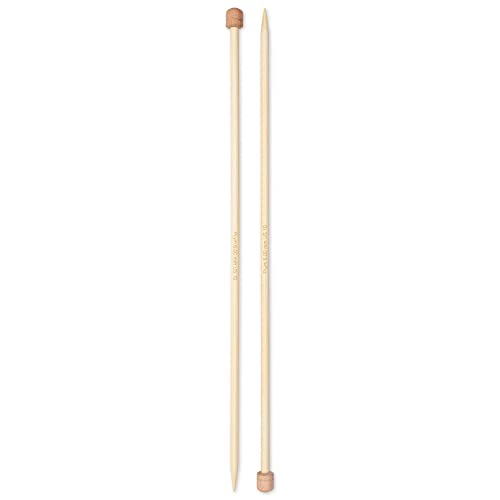 Single-Pointed Knitting Pins Bamboo 33 cm 6.00 mm, Natural - Image 2