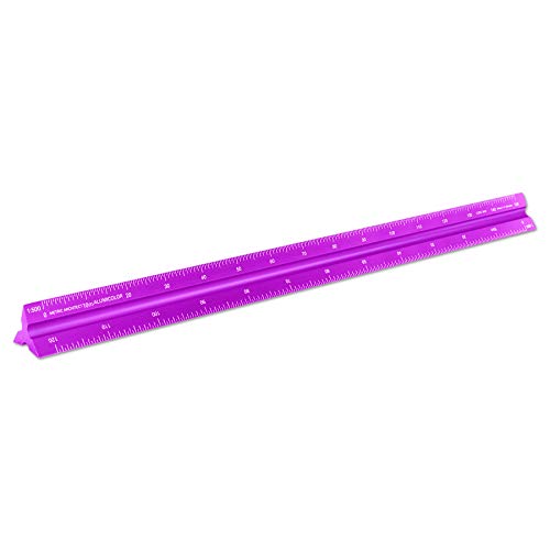 Image of Alumicolor Aluminum Architect Metric Solid Drafting Scale, 30 Centimeter, Purple