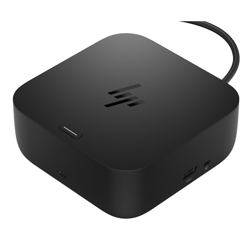 Image of HP USB-C Docking Station 100W G6 Multiport with Cable - HDMI 2.1, 2 x DisplayPort 1.4, 3 x USB-A, USB-C, RJ45, Audio, Compatible with myHP, Windows, MacOS and Chrome OS - Amazon Exclusive