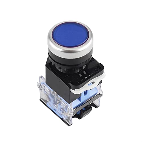 Interrupteur bouton poussoir momentané LA38-11BN avec contacts NO/NC 4 vis