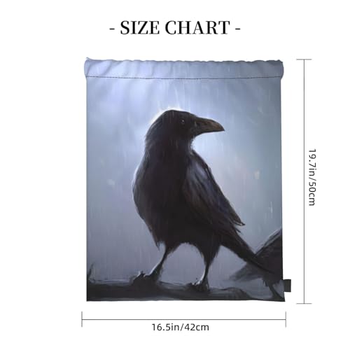Sac à dos avec cordon de serrage grand format et imprimé Ravens - 4