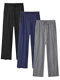 Wenouy 3 Pack Womens Cotton Pajama Pants Lightweight Soft Loose Casual Lounge...