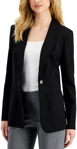 Petite Long Sleeve Collared Blazer