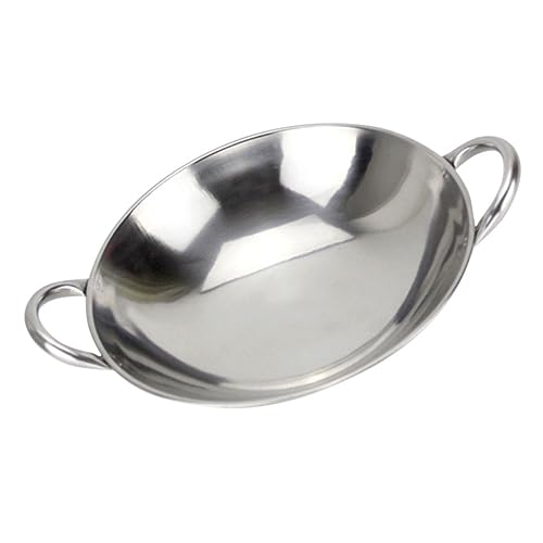 Wok de Acero Inoxidable con Doble Asa 25 cm miniatura 1