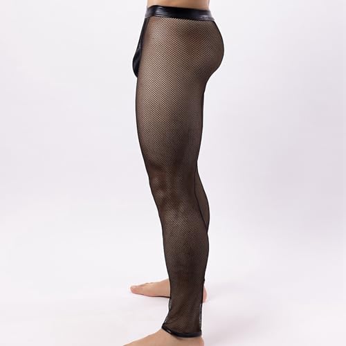 Gay Sexy Lingerie For Men Sissy Fashion Interest Hollow Mesh Pants Fashion Leisure Long Pants Roleplay For Valentines3