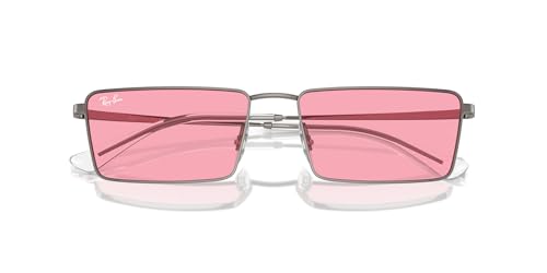 Ray-Ban RB3741 Emy Sunglasses, Gunmetal/Pink, 56 mm