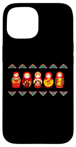 Russian Matryoshka Babushka Flowers Nesting Dolls �X�}�z�P�[�X iPhone 15 �p