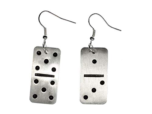 Aretes de Domino en Plata y Aluminio miniatura 1