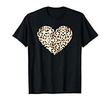 Cool Cheetah Leopard Print Heart T-Shirt