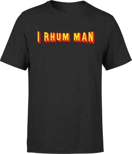 T Shirt Homme i Rhum Man | Imprimé en France, Cadeau Homme Humour Papa Anniversaire Original Rigolo Humoristique (L,Black) Cover