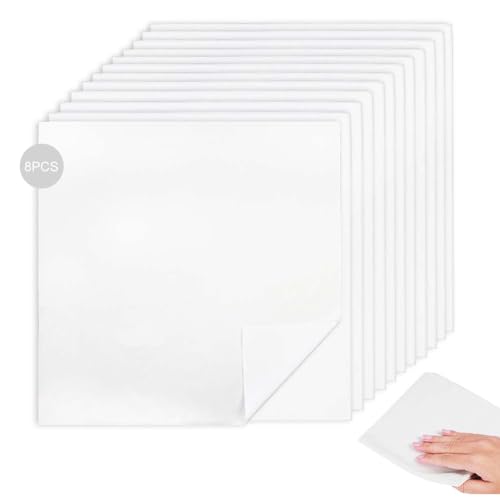 flintronic 8er Pack Reinigungstücher, Fusselfreie Tücher, Staubtuch, wiederverwendbar, zum Ölen von Holz, Reinigen von Glas und Bildschirmen, 30 x 30 cm