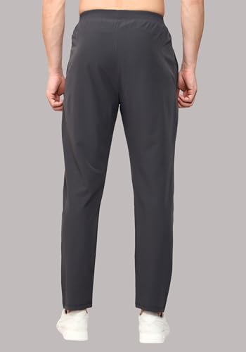 Image of Men's Ns Lycra Spandex Mixx Polyester Sports Trackpants with Both Side Zipper Pockets