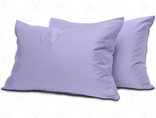 MistyMorning Taies d'oreiller Lot de 2 Literie et Linge Doux et de Qualité Premium, Coton Égyptien 200 Fils, Respirant et Fermeture Enveloppe en Taille...