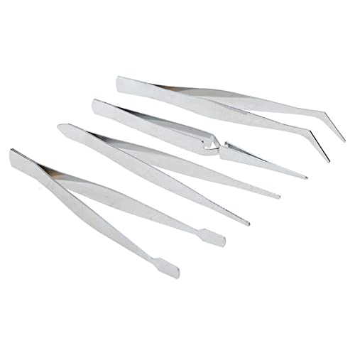 4 Pcs/set Stainless Steel Tweezers Set For Beauty Art Handmade