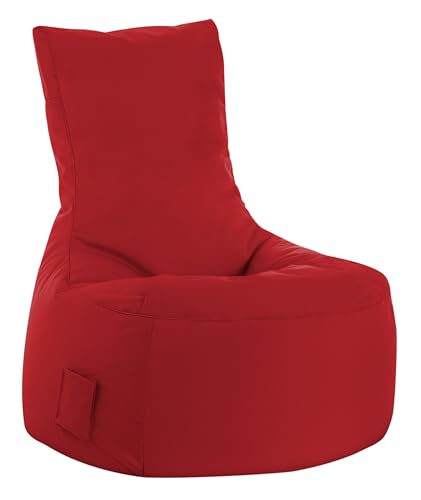 Preisvergleich Produktbild SITTING POINT only by MAGMA BeanBag Swing Scuba Indoor & Outdoor Sitzsack, Lounge Sitzkissen mit Tasche, wasserabweisend, waschbar, rot