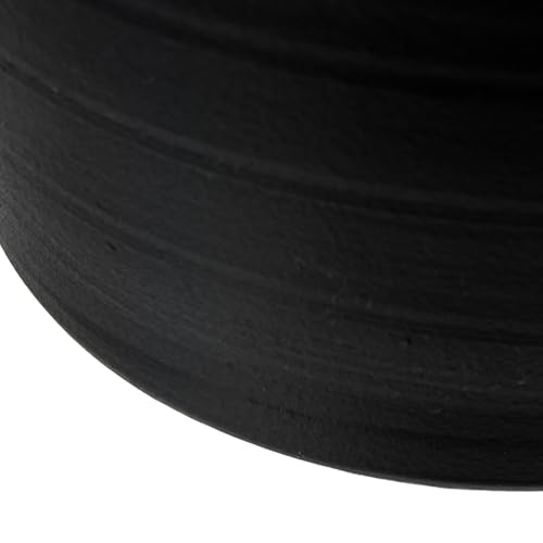 Pot en céramique noir mat grand cache-pot design DRW 51cm