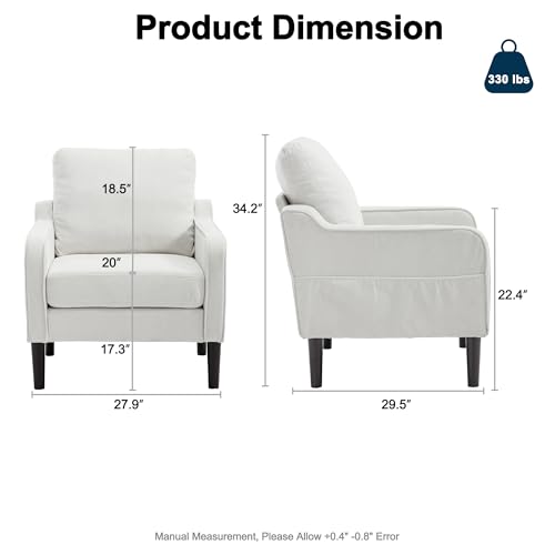 Sillón Plegable Chenille Crema miniatura 2