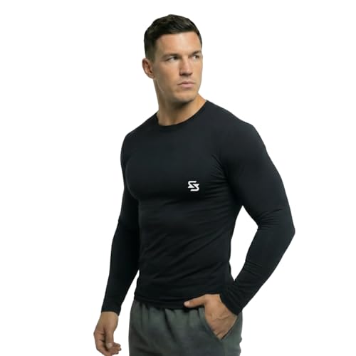 Image of Men's Compression Shirts Long Sleeve, Base-Layer Quick Dry Workout T Shirts Sports,Gym, Running T-Shirt