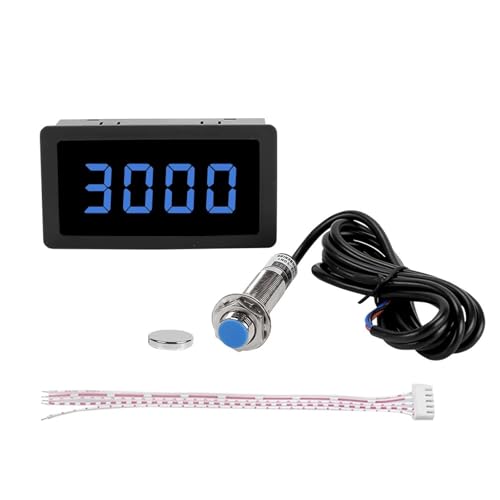 Compte-tours LED vert et bleu pour tableau de bord de tracteur et engins agricoles 12V 24V