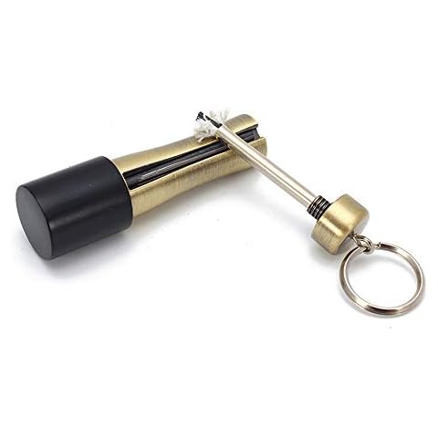 AIKENR Matchstick Fire Starter, Permanent Flint Match Kerosene Refillable Keychain Lighter Waterproof Fire Starter Outdoor Emergency Survival Gear Cover