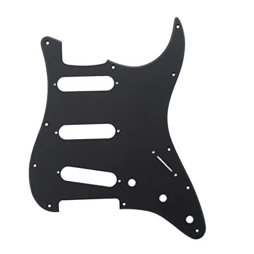 Musiclily 11 Agujeros SSS Strat Pickguard Guitarra Golpeador para Guitarra Eléctrica Fender American/México Standard Stratocaster Moderno, 1 capa Negro Mate