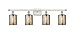 Innovations 516-4W-WPC-G116-LED Cobbleskill 3 Bath Vanity Light Part of The Ballston Collection, White and Polished Chrome