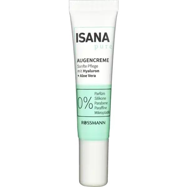 Isana Pure Eye Cream with Hyaluronic and Aloe Vera 15 ml - BigaMart