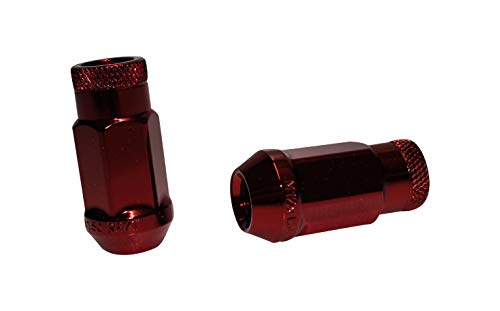 Tuercas de rueda Japan Racing M12x1.5 en acero forjado rojo de alta resistencia