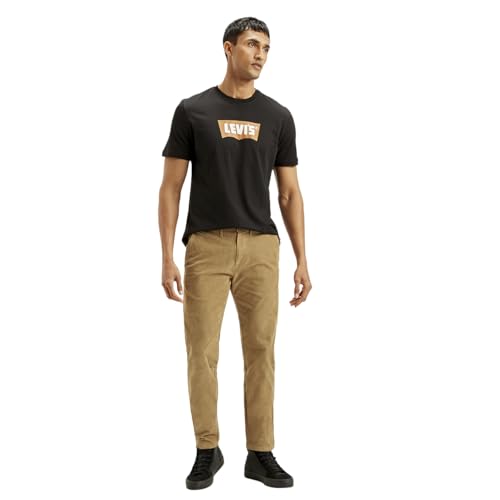 Image of Men's Light-Brown Slim Tapered Fit Chinos
