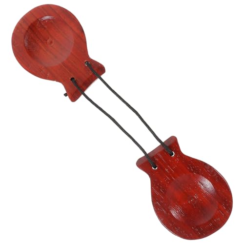 NULYLU Wooden Castanets for Boys and Girls Educational Musical Instrument Small Rhythm Toys Children's Castanets Present