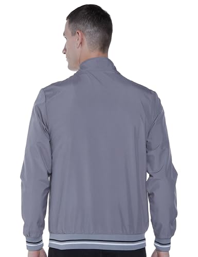 Image of Qube By Fort Collins Men's Lightweight Jacket - Full Zip Casual Sporty Jacket for Men | Stylish High Neck Jacket with Zip Pockets for Gym, Travel, Spring, Autumn & Daily Wear