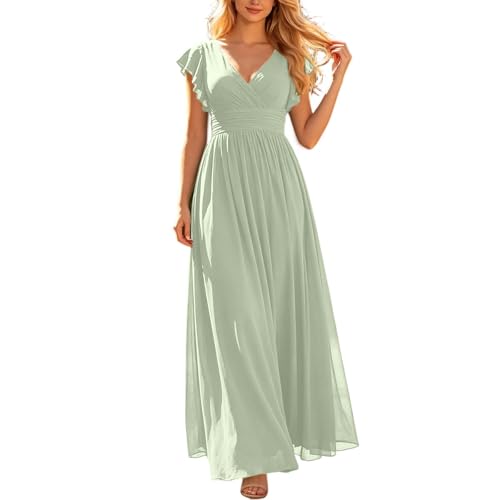 Robe de soirée taille haute ligne A camouflant les rondeurs avec élégance