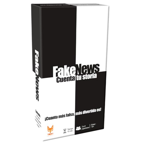 Topi Games Fake News, Party Game Que Incluye 4 Modos de Juego, A Partir de 16 Años, De 2 a 8 Jugadores, 15 Minutos por Partida, Español