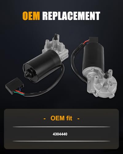Image of ROADFAR Front Windshield Wiper Motor Replacement for Bluebird WWJ Series (School Bus) 4304440 Wiper Motor 4 Pins