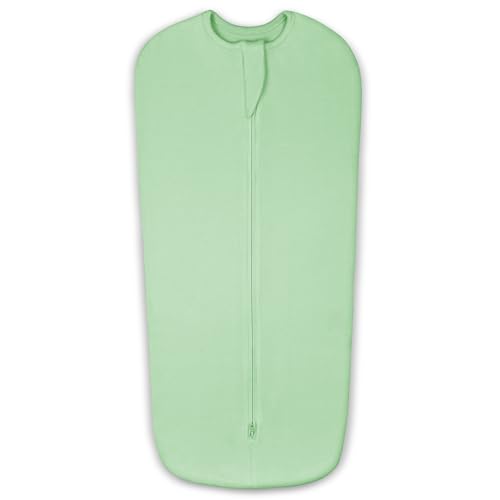 Image of Elstey Baby Swaddle Sleep Sack 0-3 Months, 100% Cotton and 2-Way Zipper Swaddling Wrap, Newborn Swaddle Me Blankets Fit Calms Startle Reflex for Infant Boys Girls