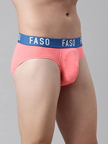 Image of F A S O Men's Cotton Rich Brief | Soft & Breathable Innerwear | Cushioned Waistband | Comfort Fit | Everyday Wear