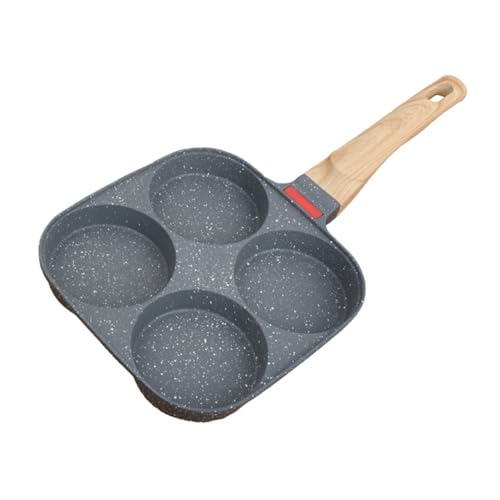 ULTECHNOVO Sartén para Huevos Fritos de Huecos Sartén Antiadherente para Desayunos Cocina de Inducción y Gas para Hamburguesas y Tortillas de Limpiar Mango Resistente con Orificio para Colgar