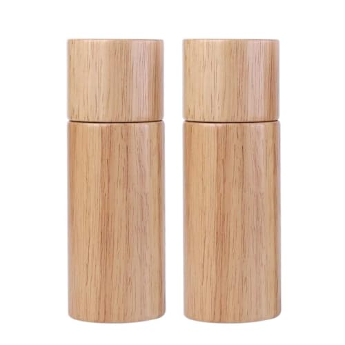 Manual Chili Pepper Mills Salt and Grinder Set Wooden and Mill with Adjustable Coarseness for Home and Pepper Grinder Set