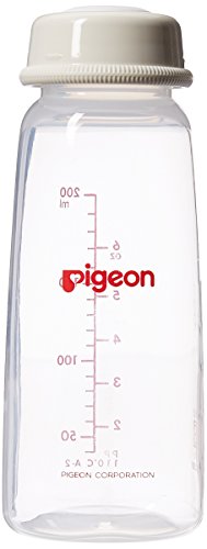 Pigeon 200ml Plastic Breastmilk Storage Bottle (White/Red) Pigeon 200ml Plastic Breastmilk Storage Bottle (White/Red)