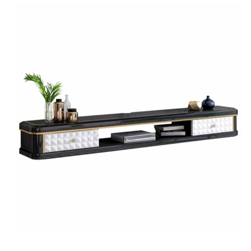 Mueble TV Soporte de TV de madera flotante montado en la pared de lujo con gabinete de almacenamiento, soporte de TV for sala de estar del dormitorio, soporte de televisión moderno, 47''/55''/63'' Mes