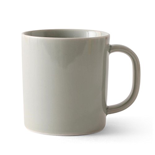 Taza común de porcelana gris 330 ml miniatura 1