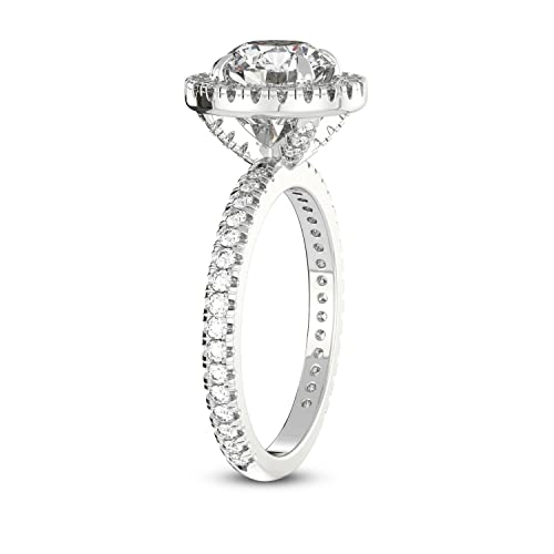 FRIENDLY DIAMONDS Lab Grown Diamond Ring For Women IGI Certified | 1-5 Carat Klarissa Halo Eternity Diamond Ring | 14K Or 18K White, Yellow Or Rose Gold | FG-VS Quality3