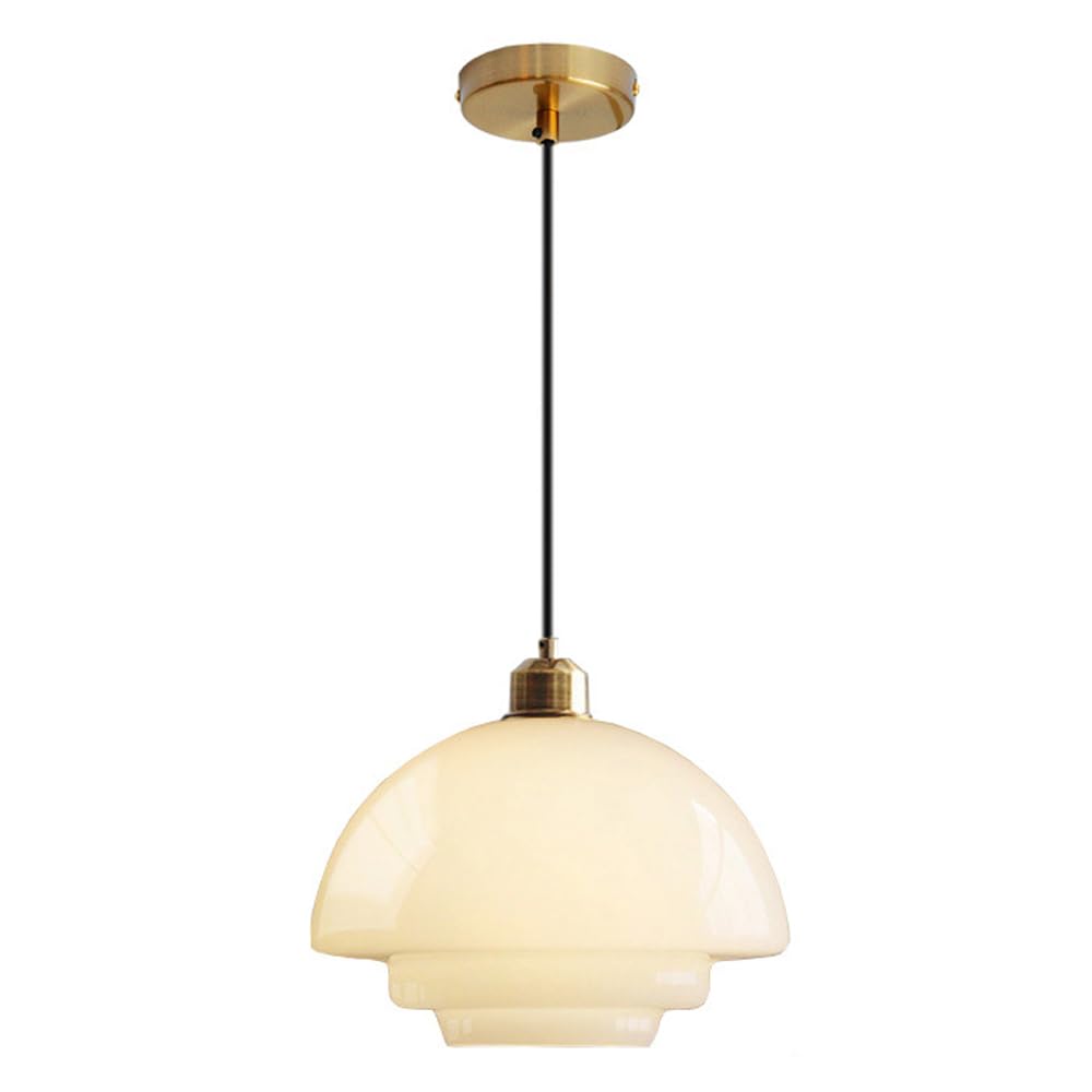 GUOGUOSM Nordic Minimalist Style Hanging Light, Creative Glass Chandelier, Single Head Ceiling Chandelier Pendant Lamp, Kitchen Island Bedside Balcony Decorative Lighting Fixtures
