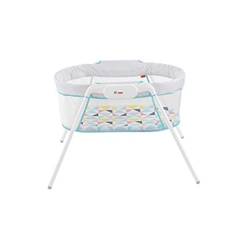 Fisher-Price GBR67 Reisebett zusammenklappbares Beistellbett mit beruhigenden Schwingungen inkl. Reisetasche Babyerstausstattung, ab 0 Monaten